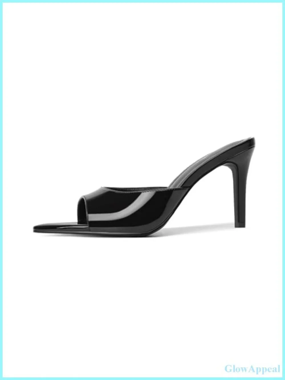 Transparent Stiletto Heel Sandals Women Pointed Toe Slip On Mules Clear Strappy